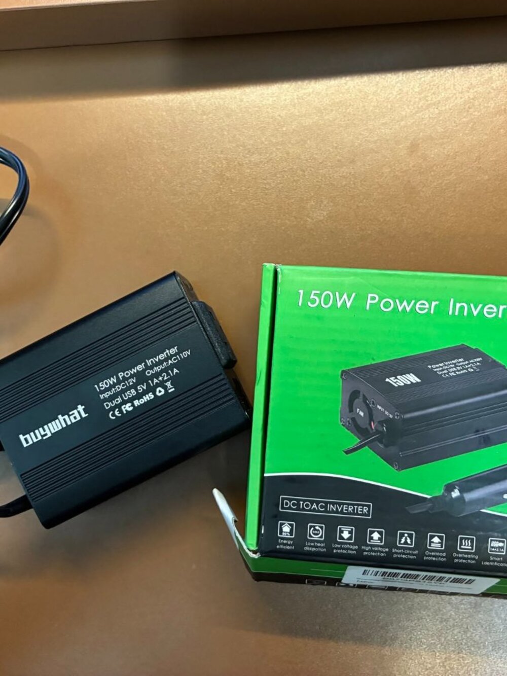 buywhat 150W Power Inverter DC12V Dual USB Car Charger